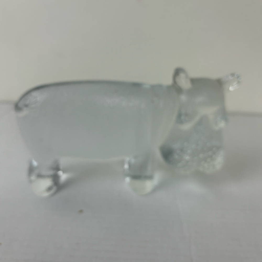 Kosta Boda Bertil Vallien-Zoo Collection glass Hippo-vintage-70s - Picture 12 of 12